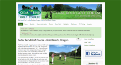 Desktop Screenshot of cedarbendgolf.com