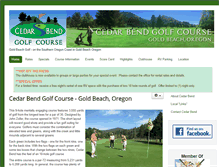 Tablet Screenshot of cedarbendgolf.com